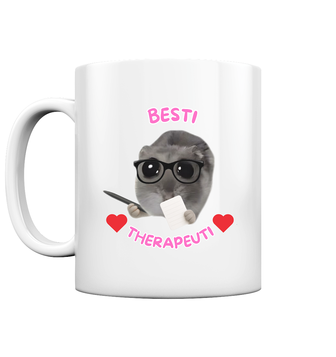 Besti Therapeuti mit Notizblock - Tasse glossy