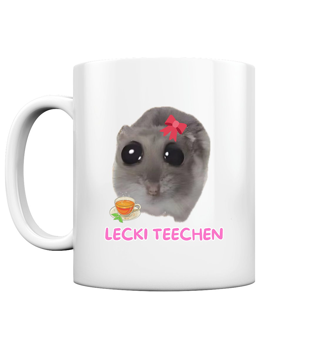 Lecki Teechen Hamsti mit Schleife - Tasse glossy