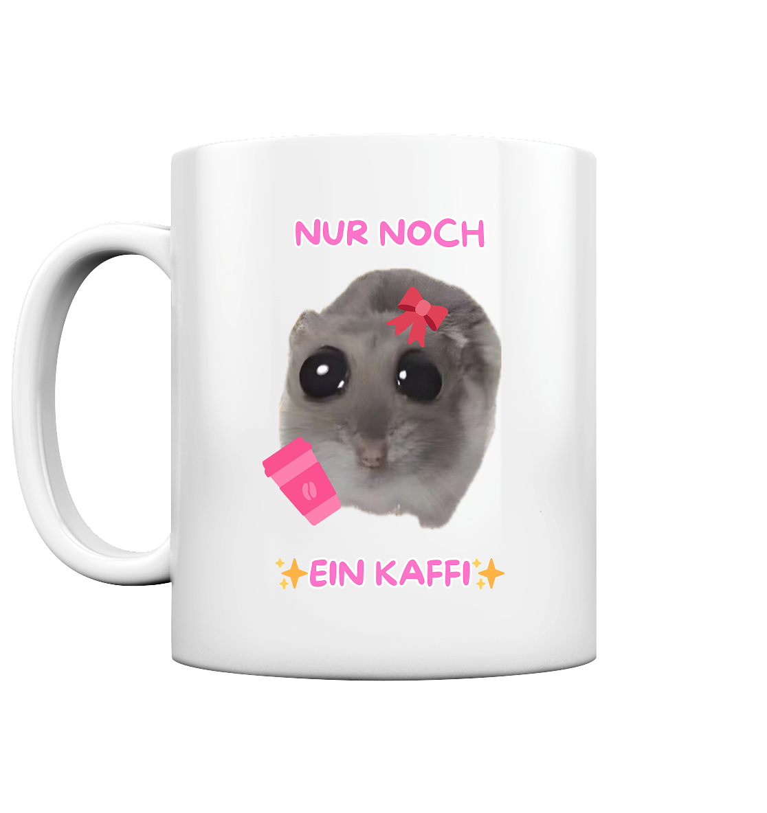 Nur noch ein Kaffi mit Schleife - Tasse glossy