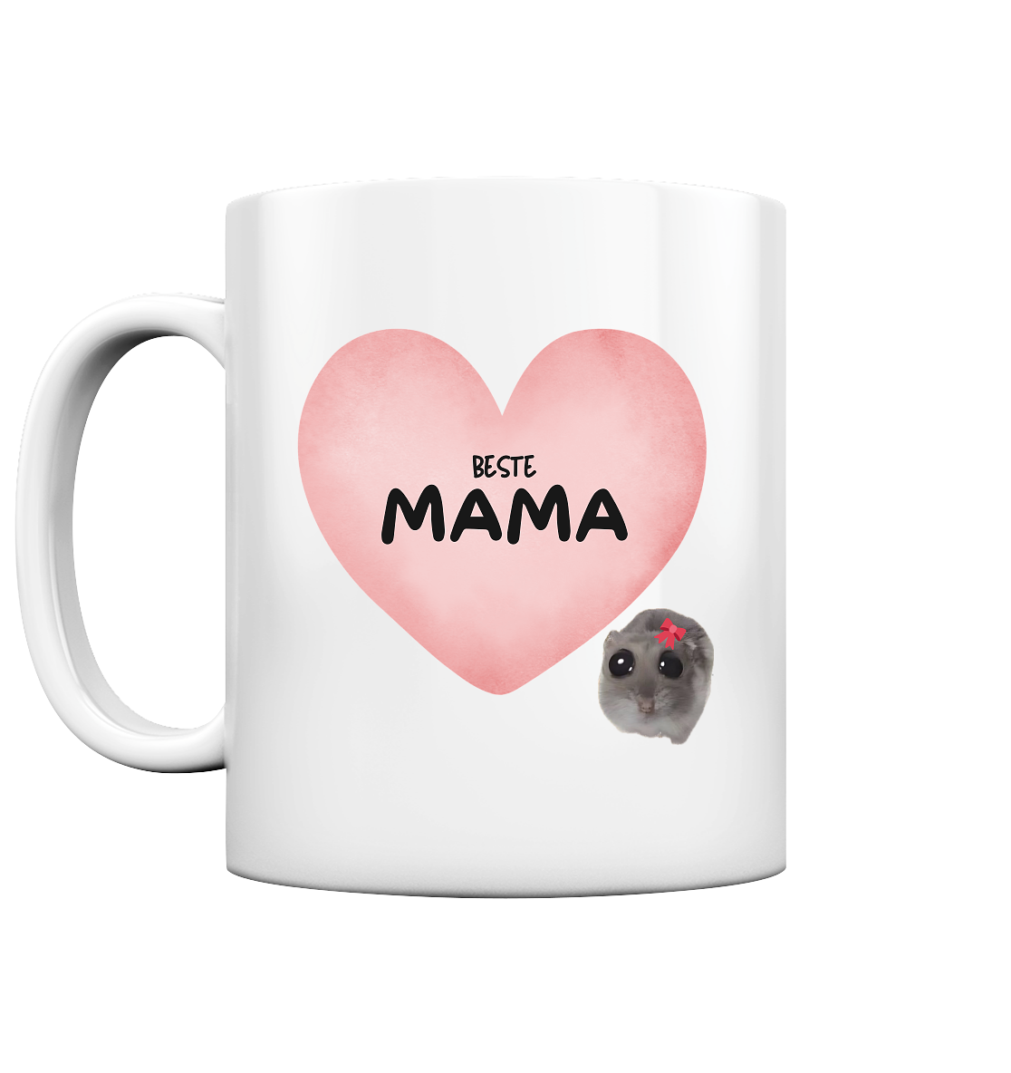 Beste Mama mit Riesenherz - Tasse glossy