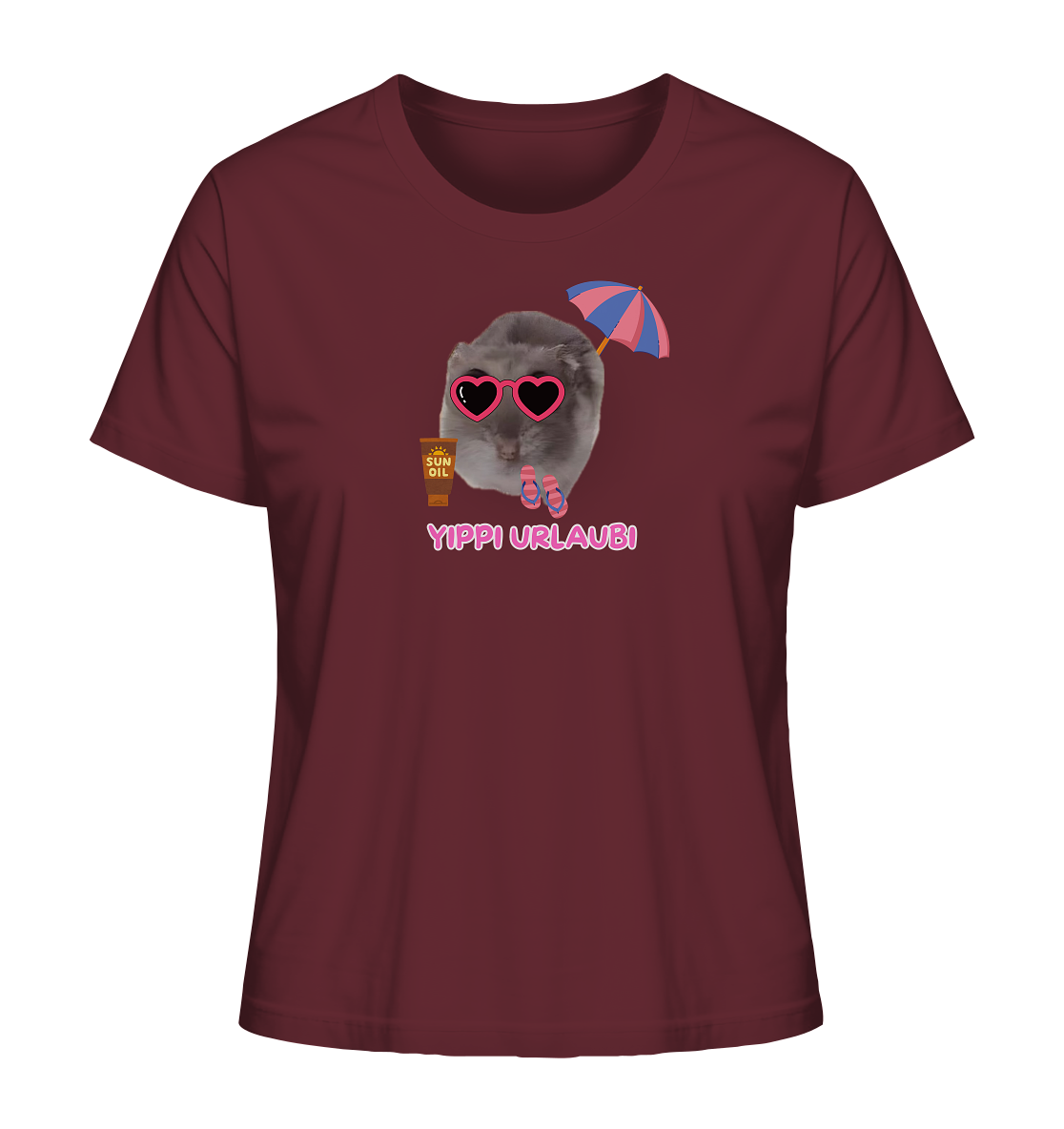 Yippi Urlaubi Hamsti - Ladies Organic Shirt