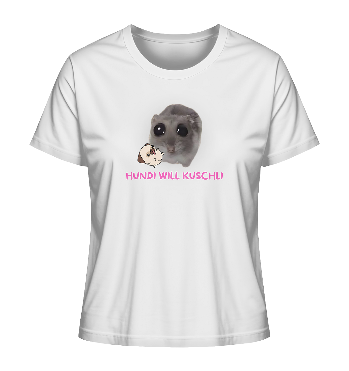 Hundi will Kuschli - Ladies Organic Shirt