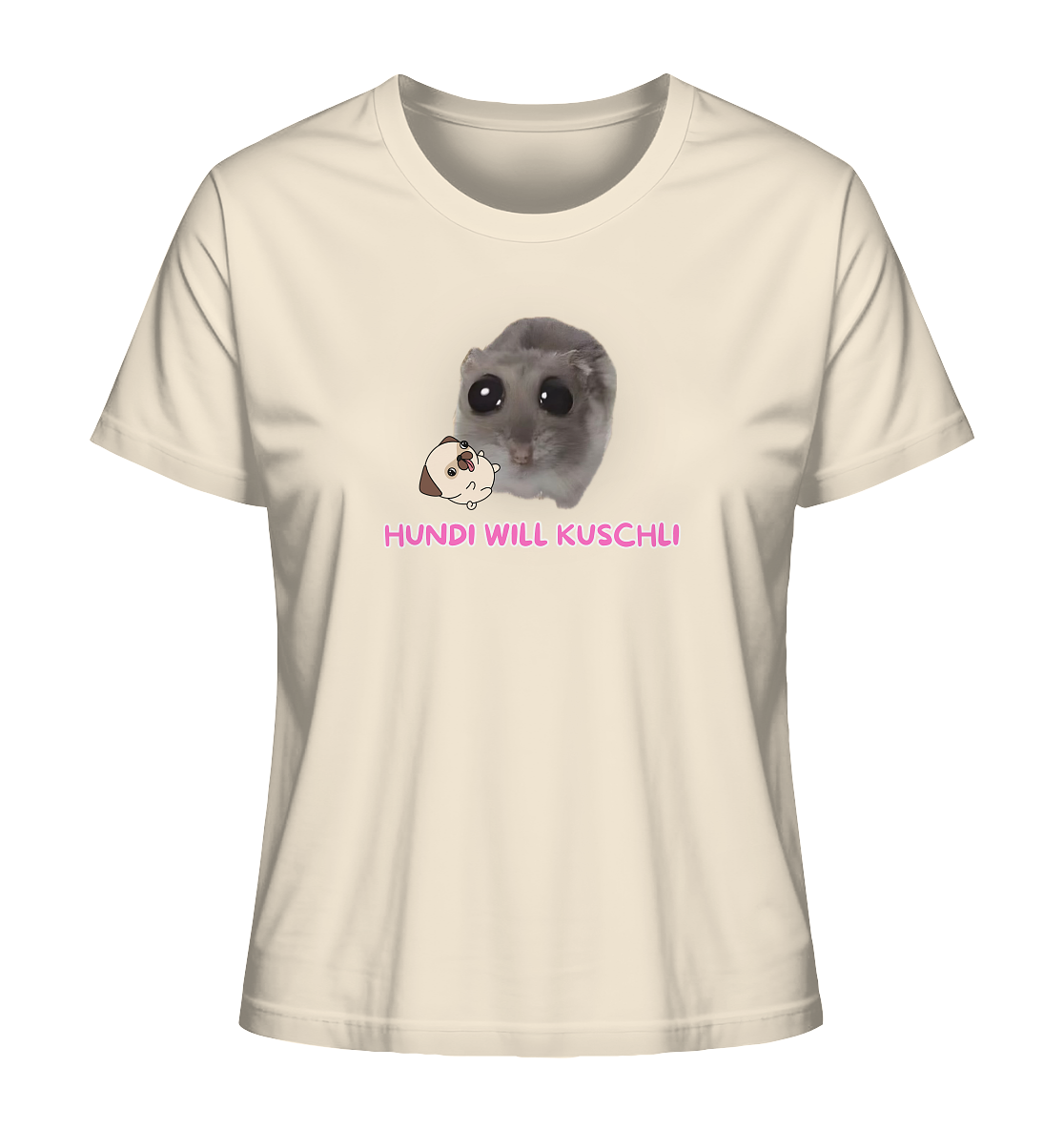 Hundi will Kuschli - Ladies Organic Shirt