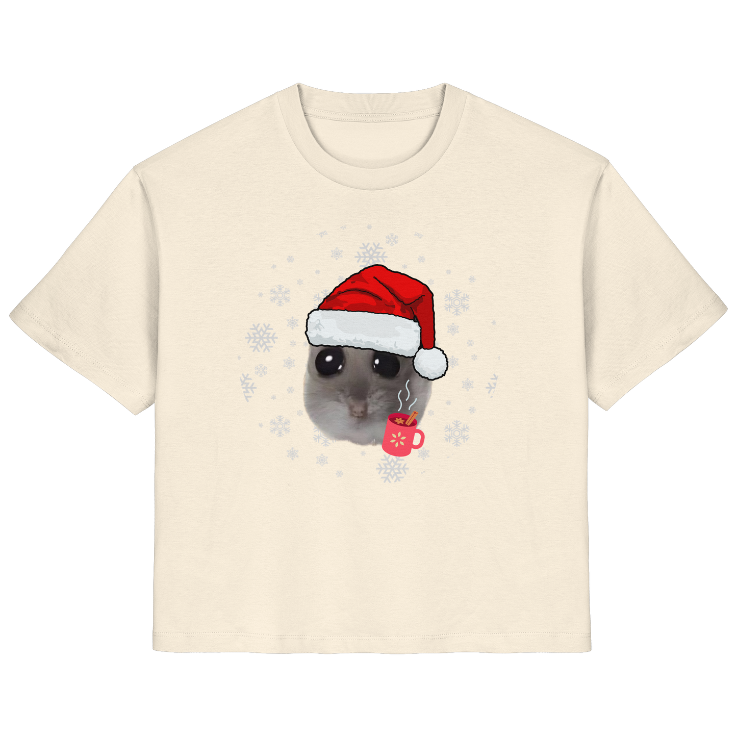 Weihnachts-Hamsti mit Schneeflocken - Ladies Organic Shirt