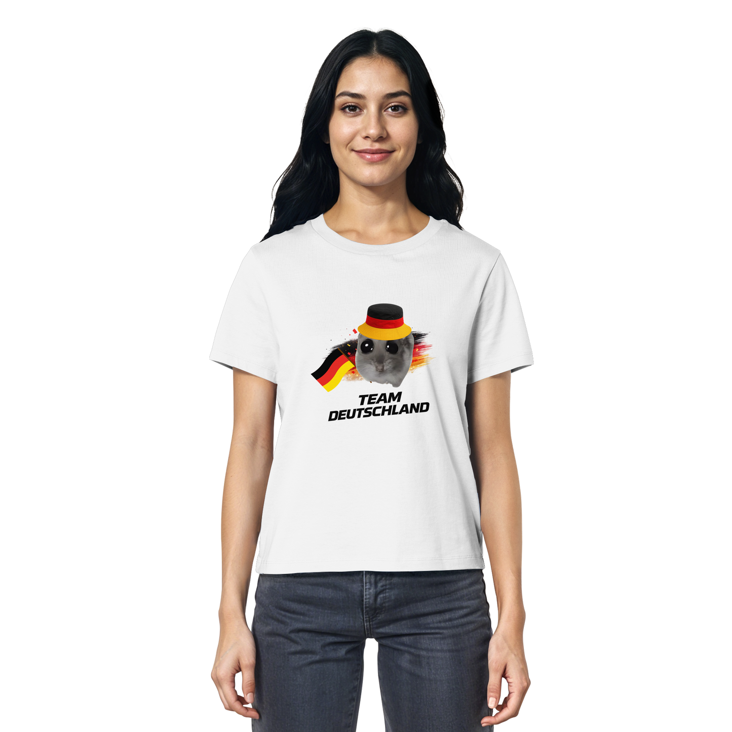 Hamsti Team Deutschland Fan Shirti - Ladies Organic Shirt