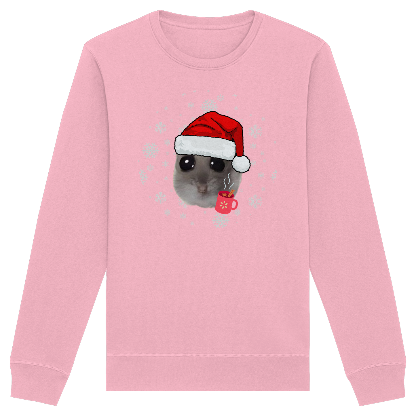 Weihnachts-Hamsti mit Schneeflocken - Organic Basic Unisex Sweatshirt