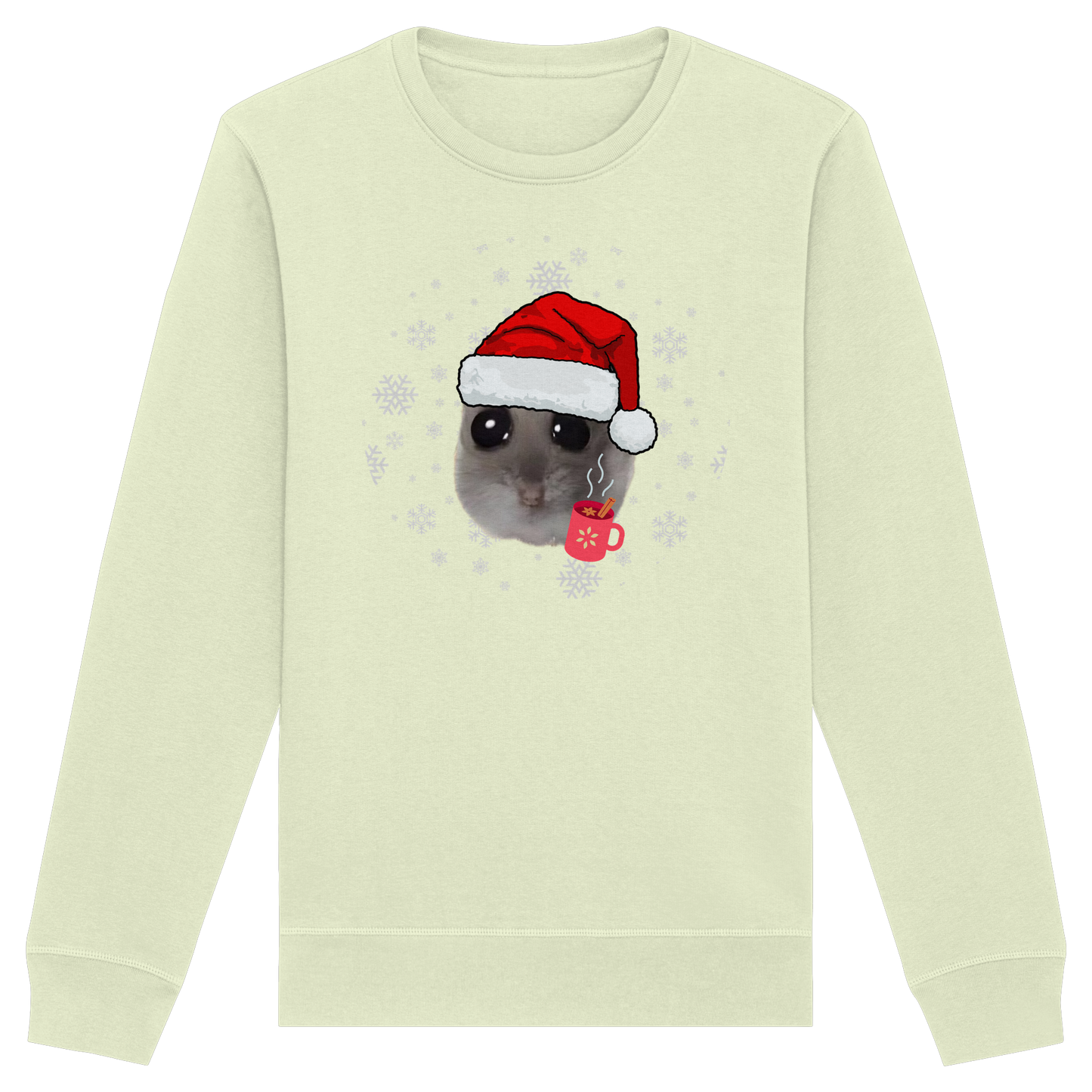 Weihnachts-Hamsti mit Schneeflocken - Organic Basic Unisex Sweatshirt