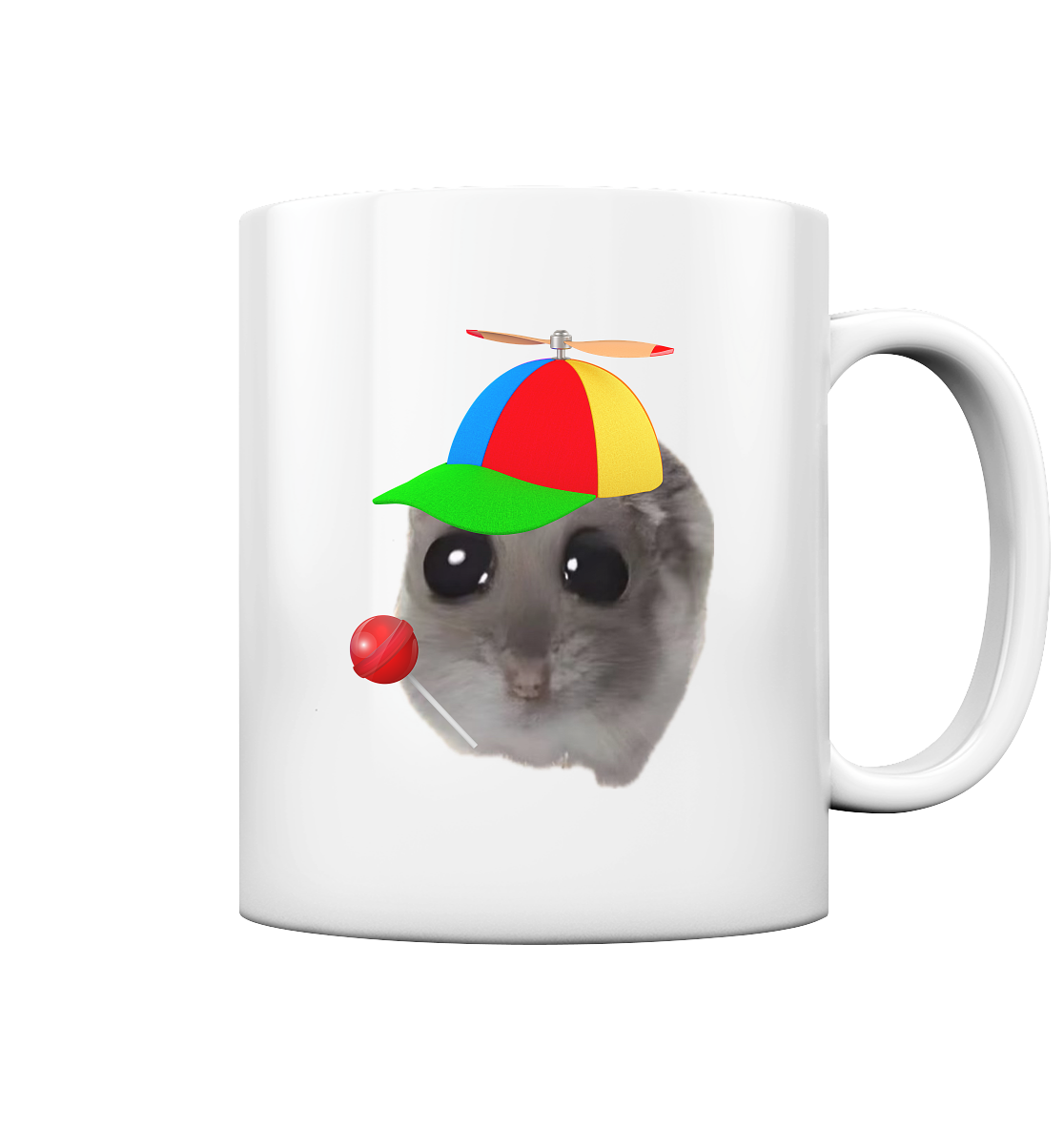 Kind Hamsti - Tasse glossy (einseitiger Druck)