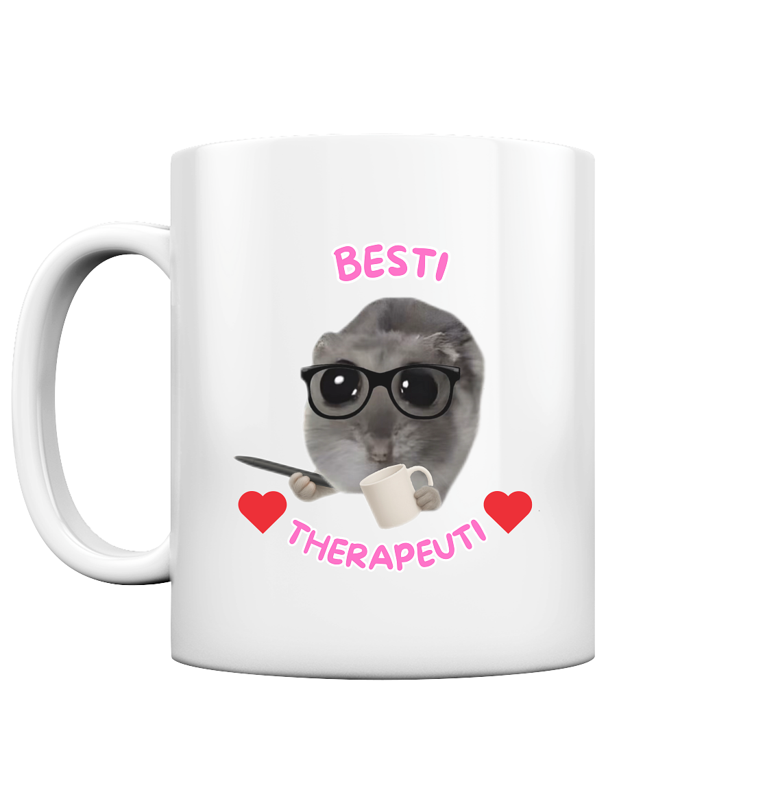 Besti Therapeuti mit Tasse - Tasse glossy