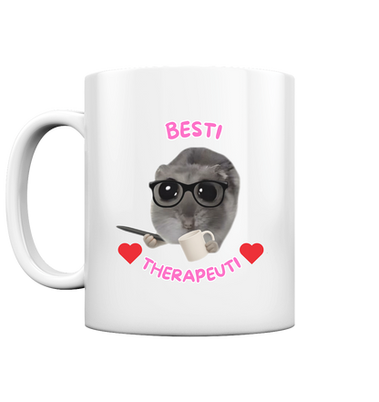 Besti Therapeuti mit Tasse - Tasse glossy