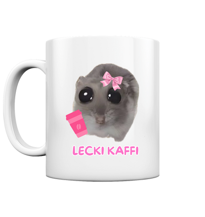 Lecki Kaffi Hamsti mit Schleife - Tasse glossy