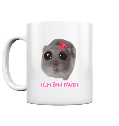 Ich bin Müdi mit Schleife - Tasse glossy