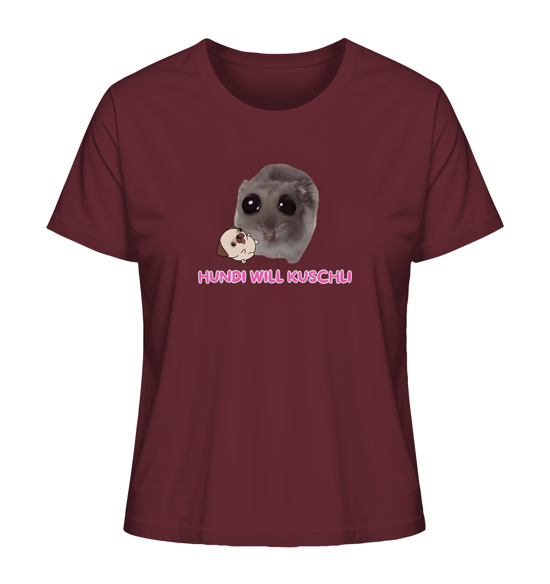 Hundi will Kuschli - Ladies Organic Shirt