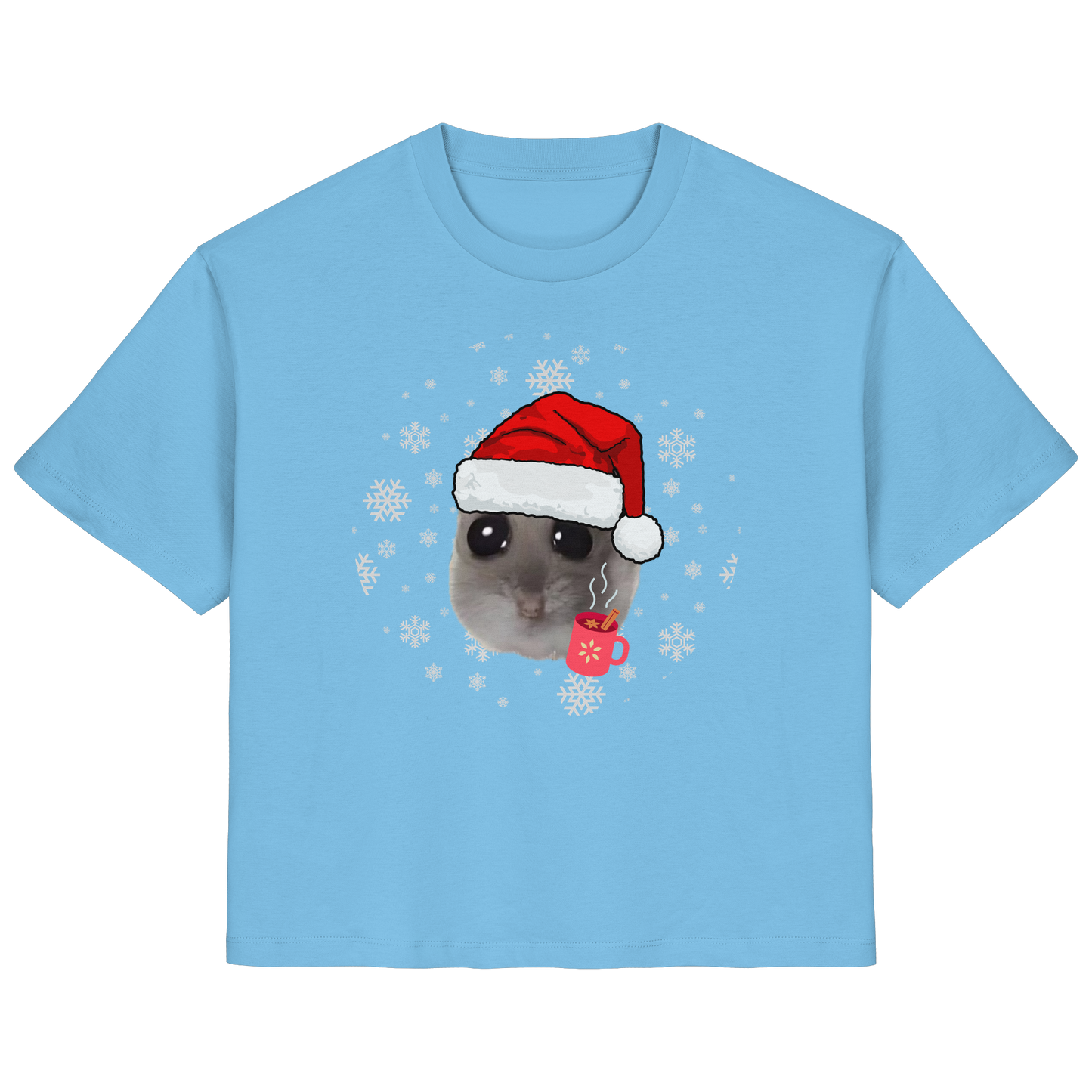 Weihnachts-Hamsti mit Schneeflocken - Ladies Organic Shirt