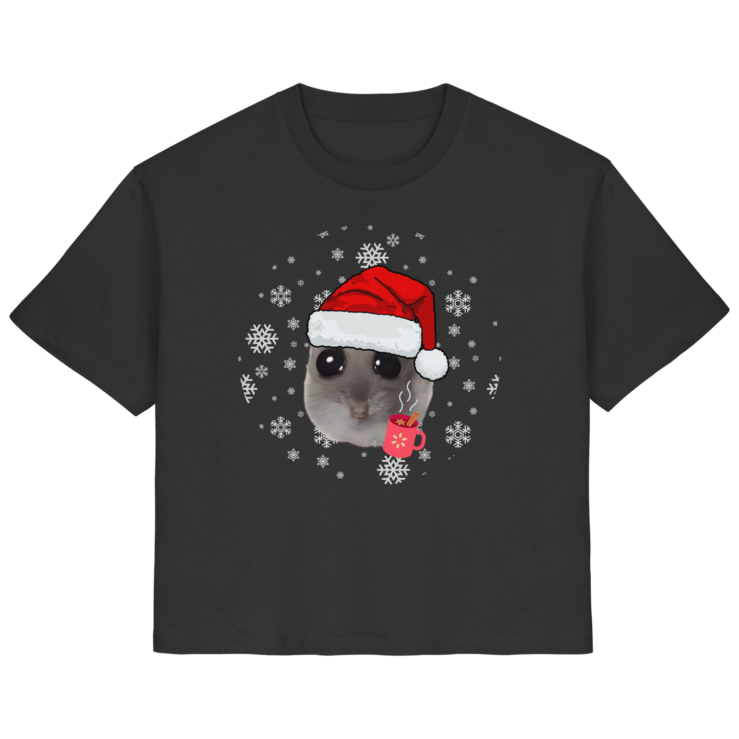 Weihnachts-Hamsti mit Schneeflocken - Ladies Organic Shirt