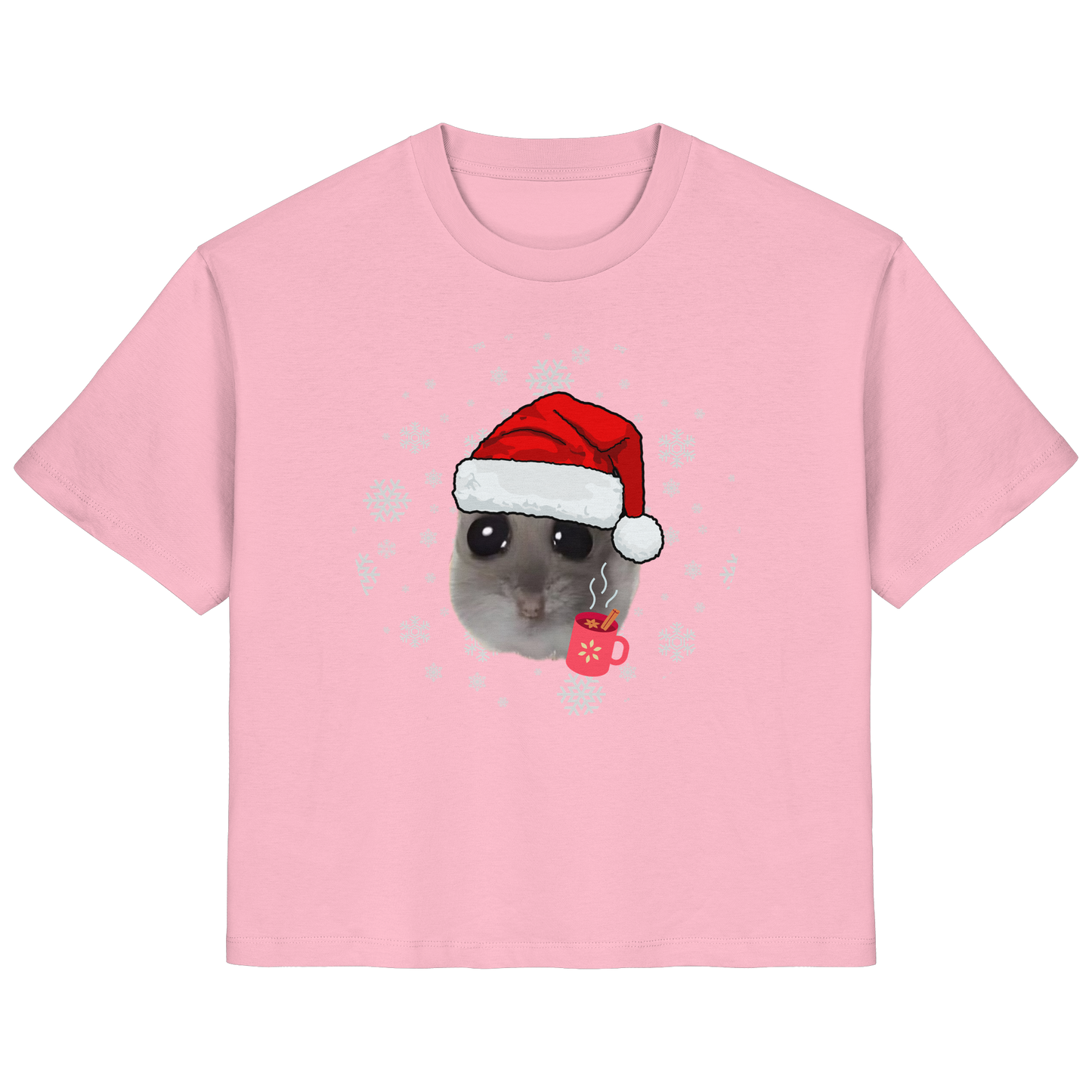Weihnachts-Hamsti mit Schneeflocken - Ladies Organic Shirt