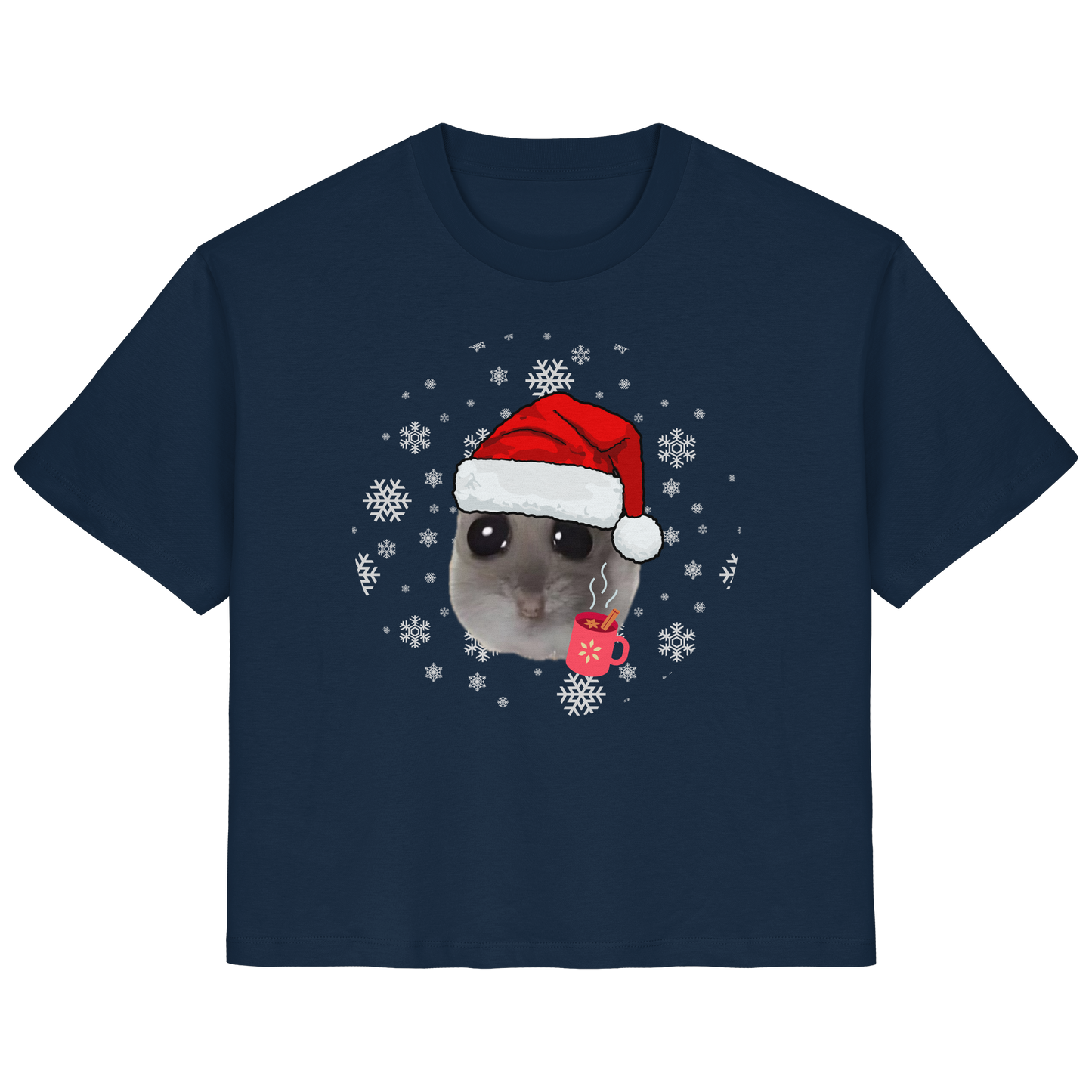 Weihnachts-Hamsti mit Schneeflocken - Ladies Organic Shirt