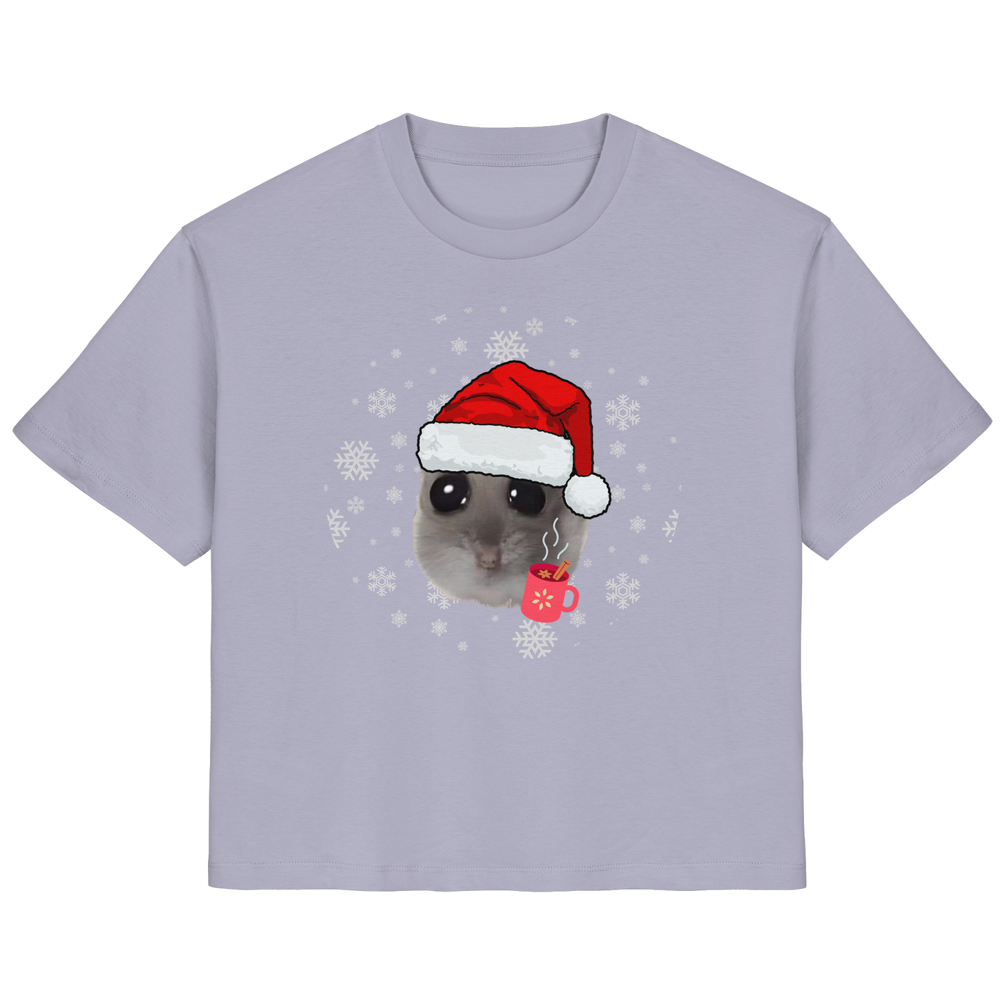 Weihnachts-Hamsti mit Schneeflocken - Ladies Organic Shirt