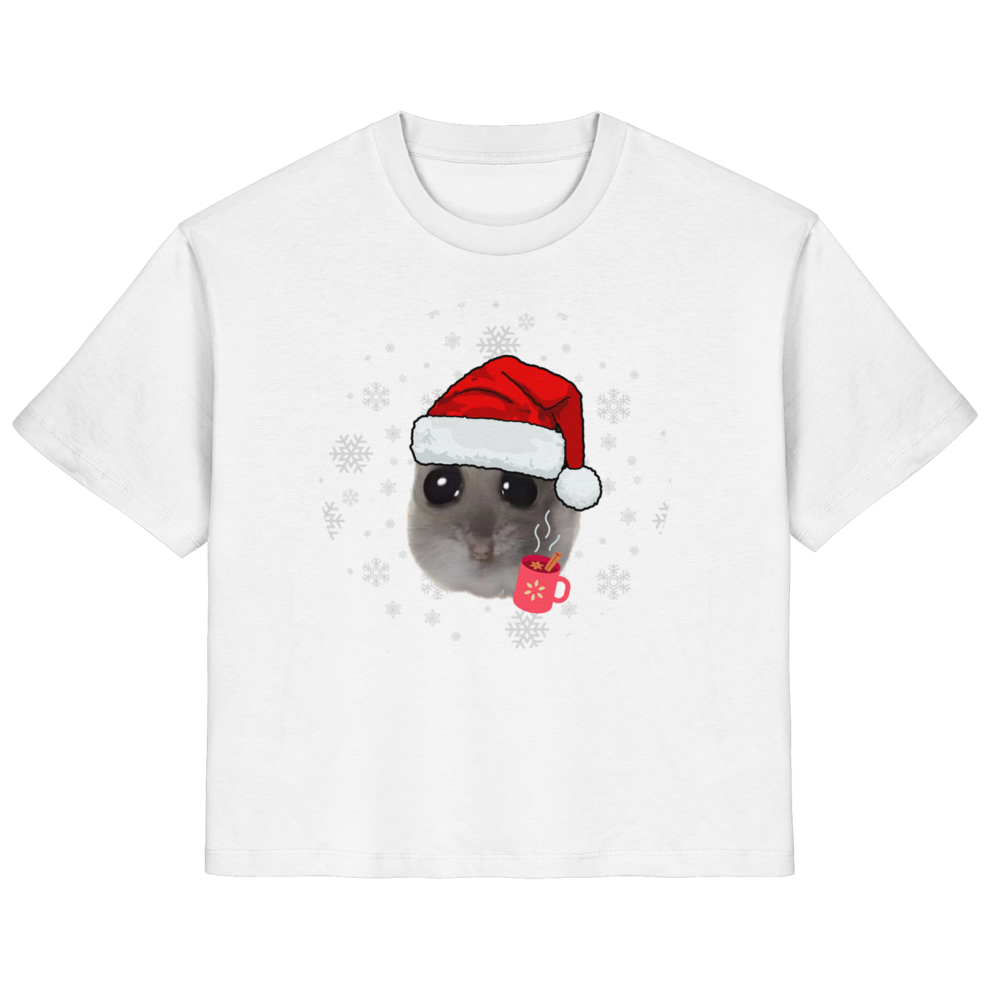 Weihnachts-Hamsti mit Schneeflocken - Ladies Organic Shirt