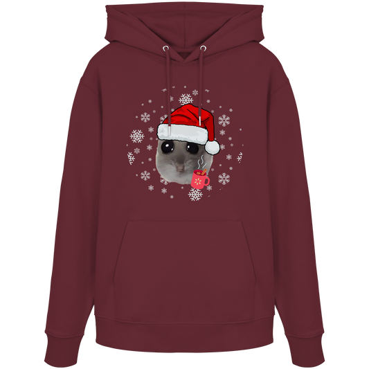 Weihnachts-Hamsti mit Schneeflocken - Organic Hoodie