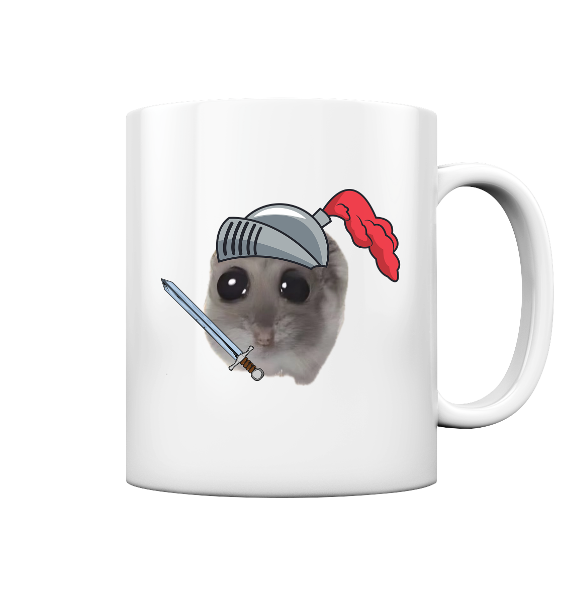 Ritter Hamsti - Tasse glossy (einseitiger Druck)