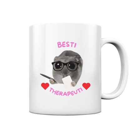 Besti Therapeuti mit Notizblock - Tasse glossy