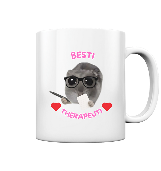Besti Therapeuti mit Notizblock - Tasse glossy