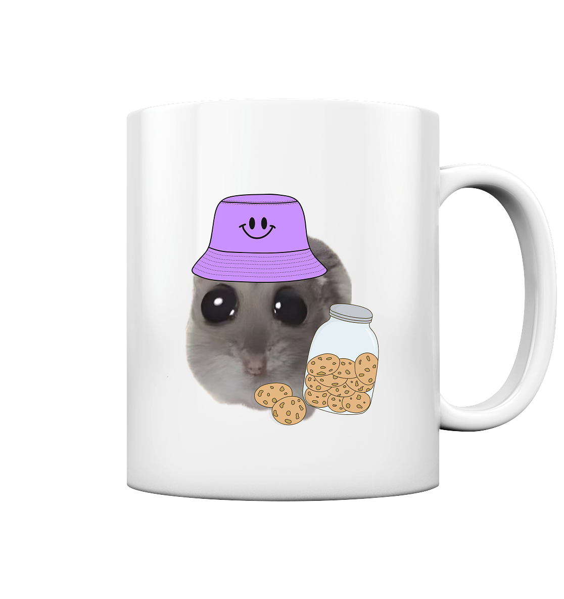 Keks Hamsti - Tasse glossy (einseitiger Druck)