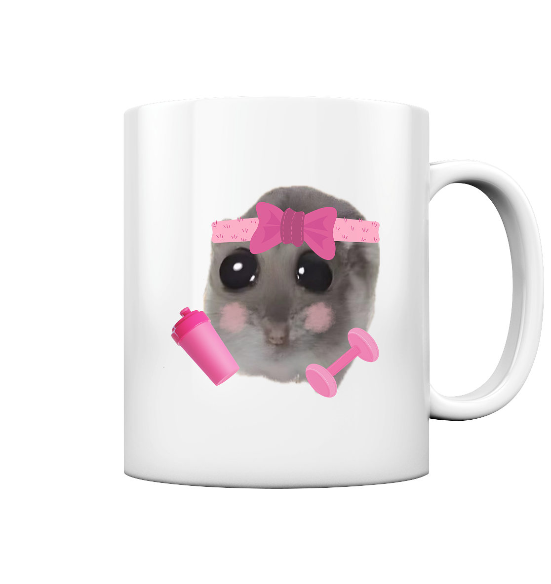 Sport Hamsti - Tasse glossy (einseitiger Druck)