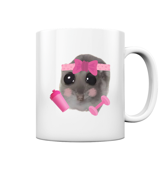 Sport Hamsti - Tasse glossy (einseitiger Druck)
