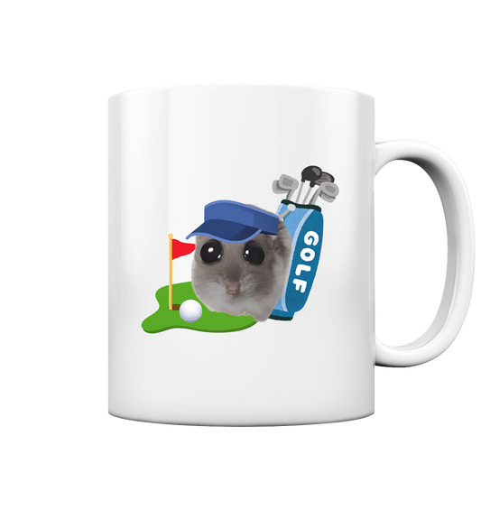 Golf Hamsti - Tasse glossy (einseitiger Druck)