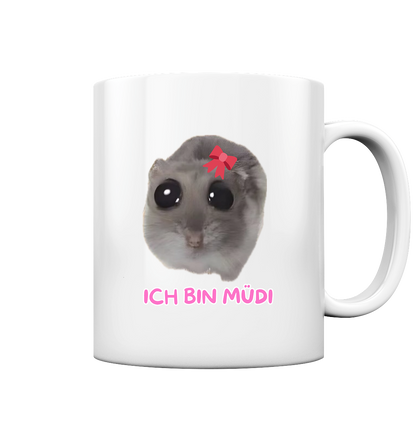 Ich bin Müdi mit Schleife - Tasse glossy