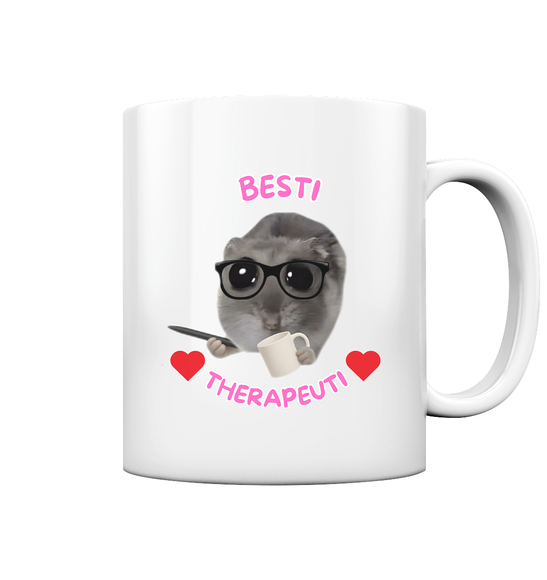 Besti Therapeuti mit Tasse - Tasse glossy