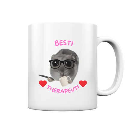 Besti Therapeuti mit Tasse - Tasse glossy