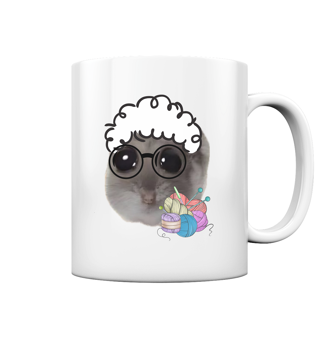 Oma Hamsti - Tasse glossy (einseitiger Druck)