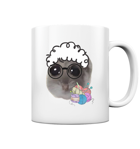 Oma Hamsti - Tasse glossy (einseitiger Druck)