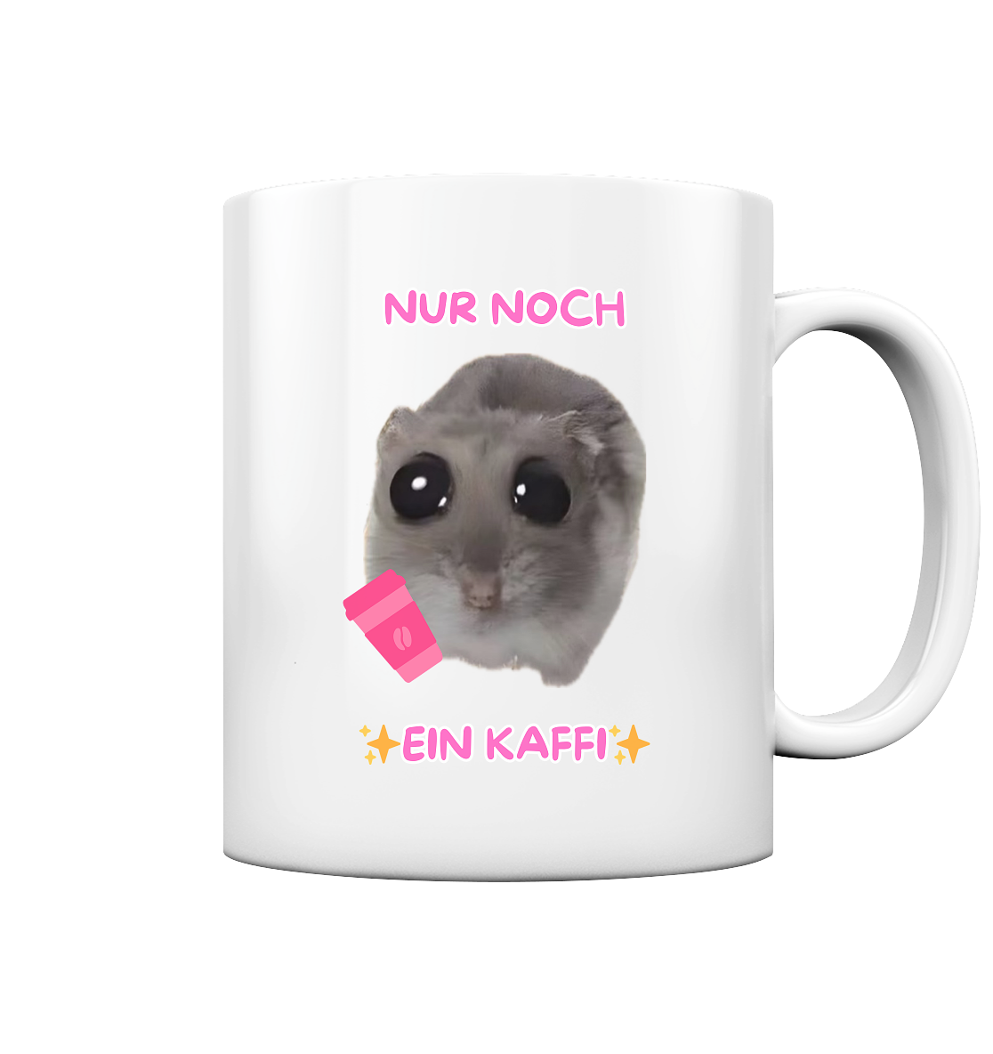 Nur noch ein Kaffi ohne Schleife  - Tasse glossy