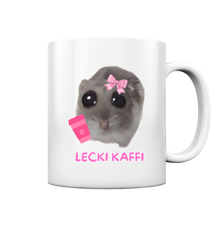 Lecki Kaffi Hamsti mit Schleife - Tasse glossy