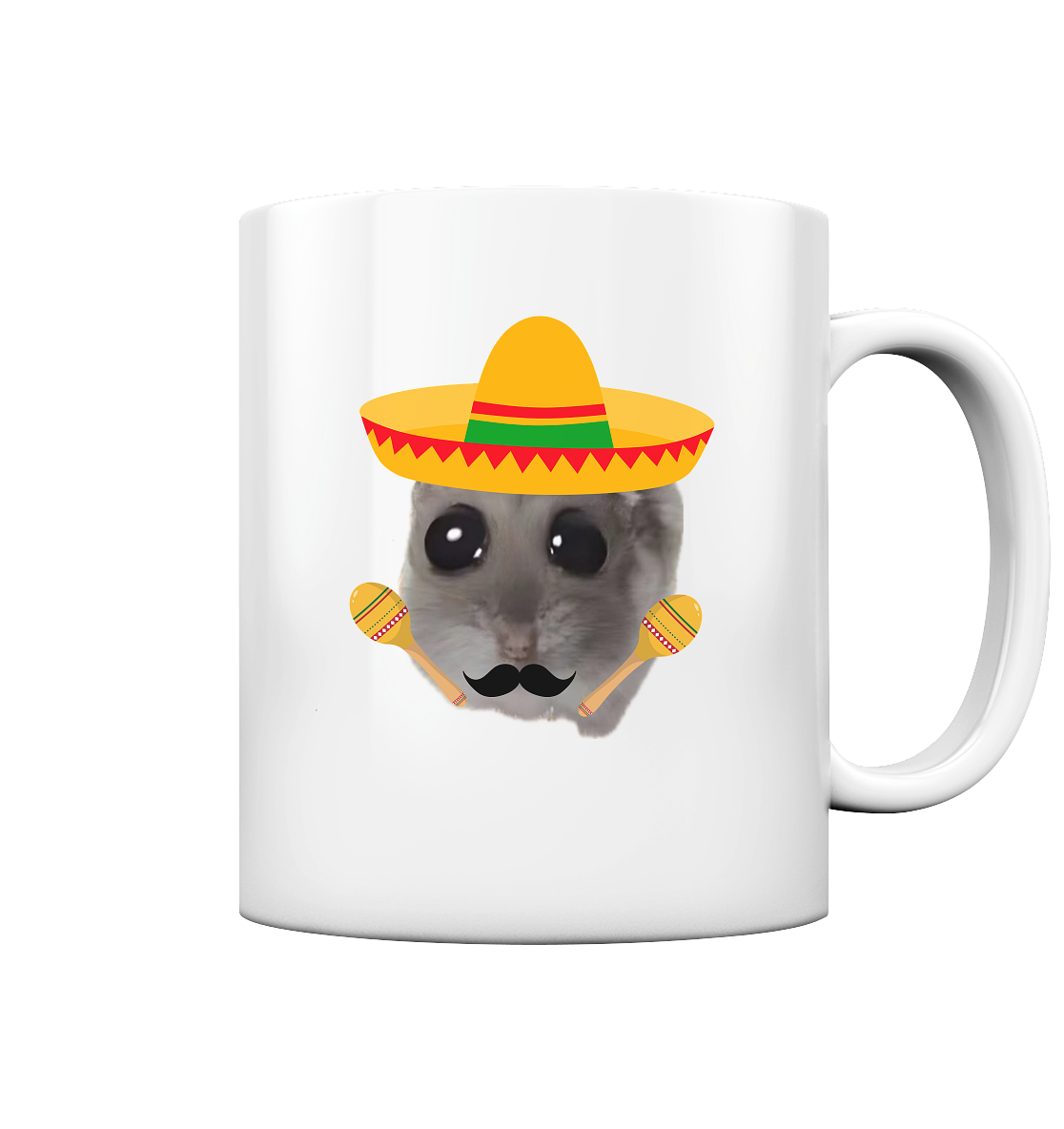 Mexiko Hamsti - Tasse glossy (einseitiger Druck)