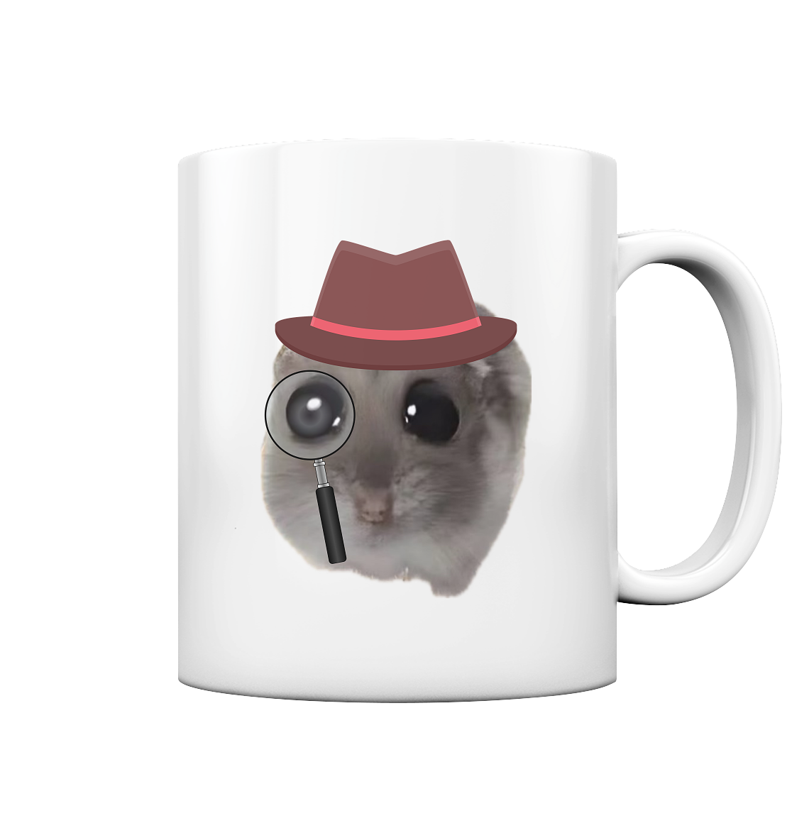 Detektiv Hamsti - Tasse glossy (einseitiger Druck)