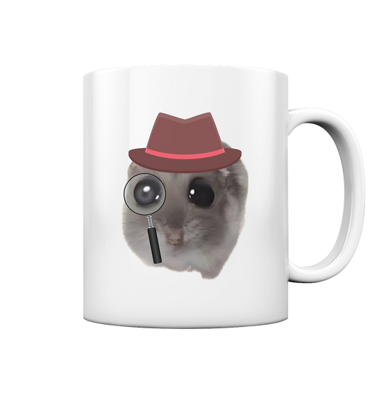Detektiv Hamsti - Tasse glossy (einseitiger Druck)
