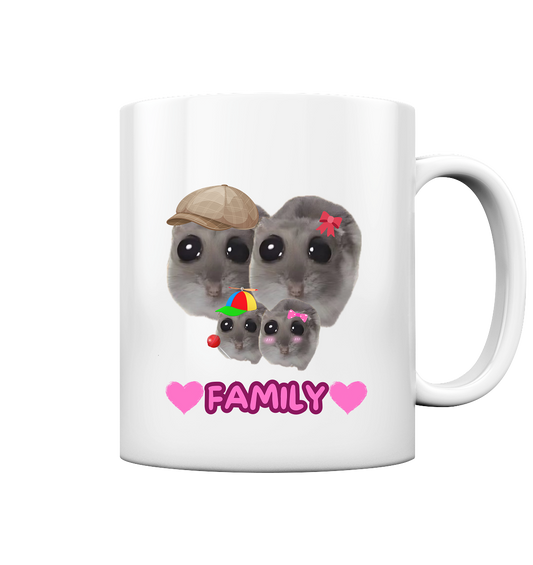 Family Hamsti - Tasse glossy (einseitiger Druck)