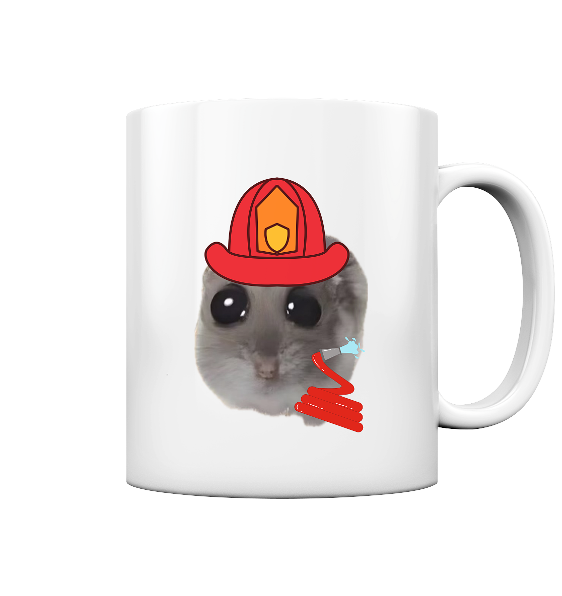 Feuerwehr Hamsti - Tasse glossy (einseitiger Druck)