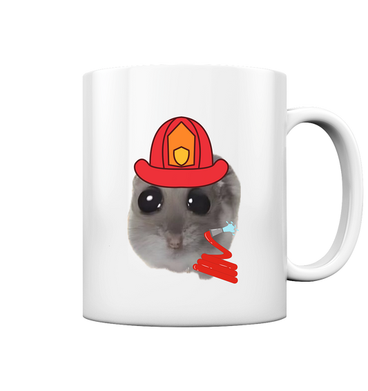 Feuerwehr Hamsti - Tasse glossy (einseitiger Druck)