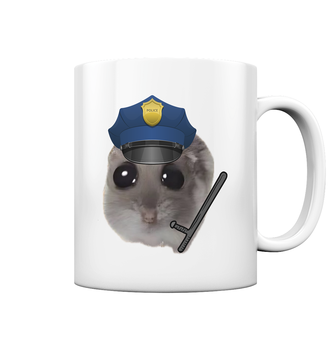 Polizei Hamsti - Tasse glossy (einseitiger Druck)