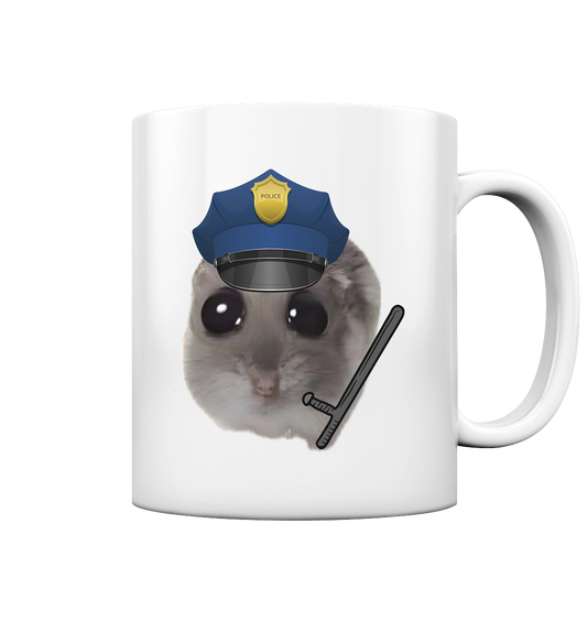 Polizei Hamsti - Tasse glossy (einseitiger Druck)