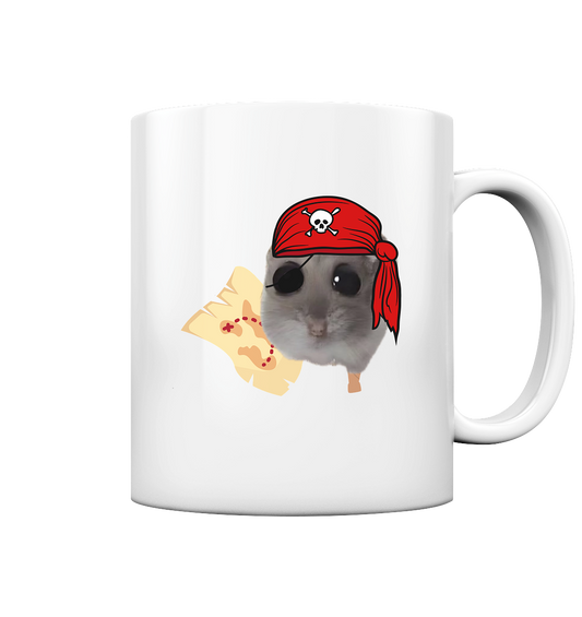 Pirat Hamsti - Tasse glossy (einseitiger Druck)